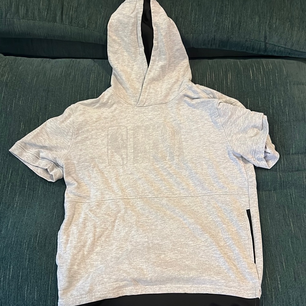 Hooded t-shirt with NBA logo on front